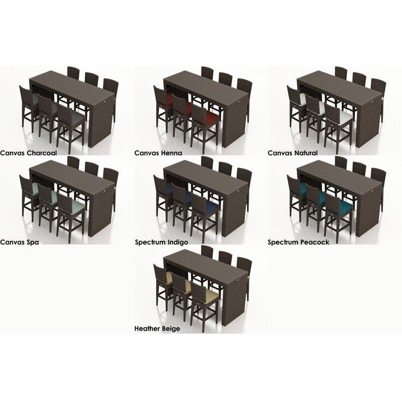 Hodge Rectangular 6 - Person 78.25'' Long Bar Height Dining Set with Cushions