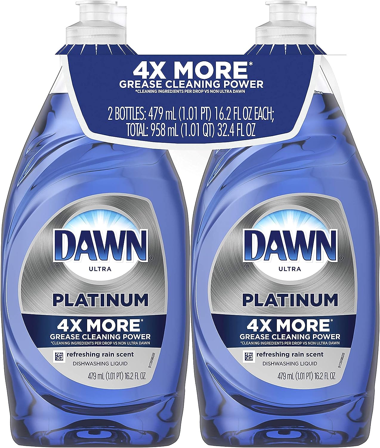 Dawn Platinum Dishwashing Liquid Dish Soap, Refreshing Rain Scent, 32.7 fl oz