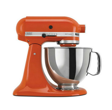 Artisan 5 Qt. 10-Speed Persimmon Stand Mixer with Flat Beater, 6-Wire Whip and Dough Hook Attachments