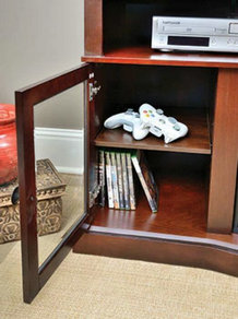 Walker Infrared Electric Fireplace Entertainment Center in Cherry - 25MM5326-C245