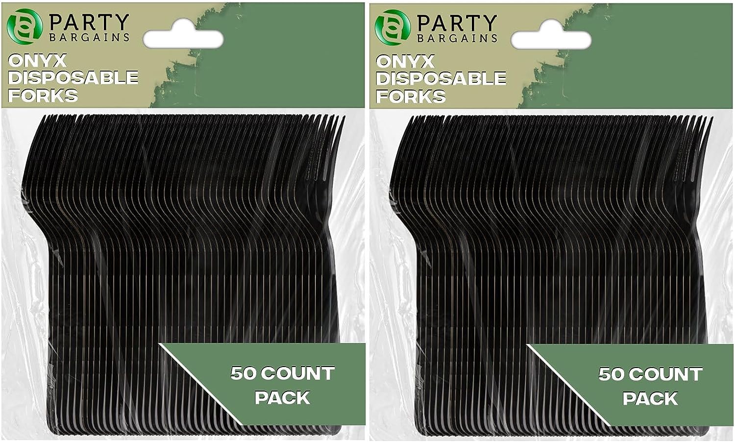 Party Bargains Disposable Cutlery set, SAPPHIRE Design, Clear Color, 360 Pieces: 180 Forks, 120 Spoons, 60 Knives