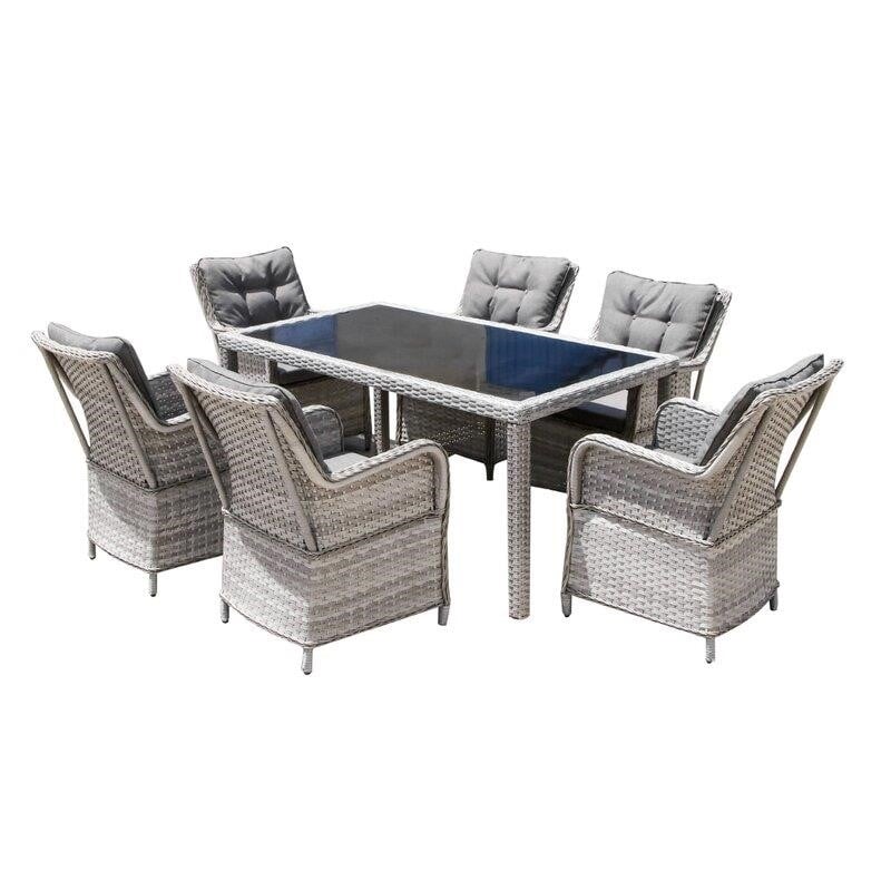 Cotswald Rectangular 6 - Person 63'' Long Dining Set with Cushions