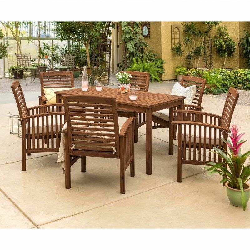 Diboll Rectangular 6 - Person 60'' Long Dining Set with Cushions