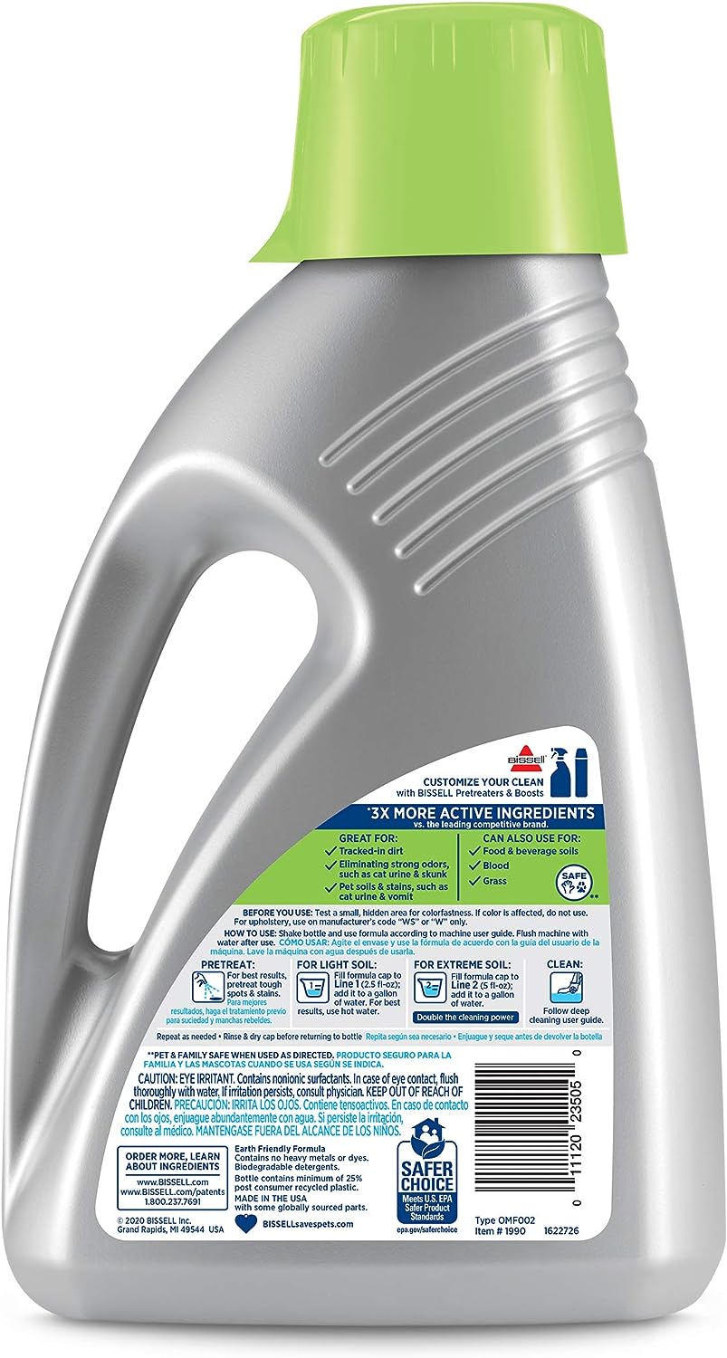 Bissell Professional Pet Urine Elimator with Oxy and Febreze Carpet Cleaner Shampoo 48 Ounce