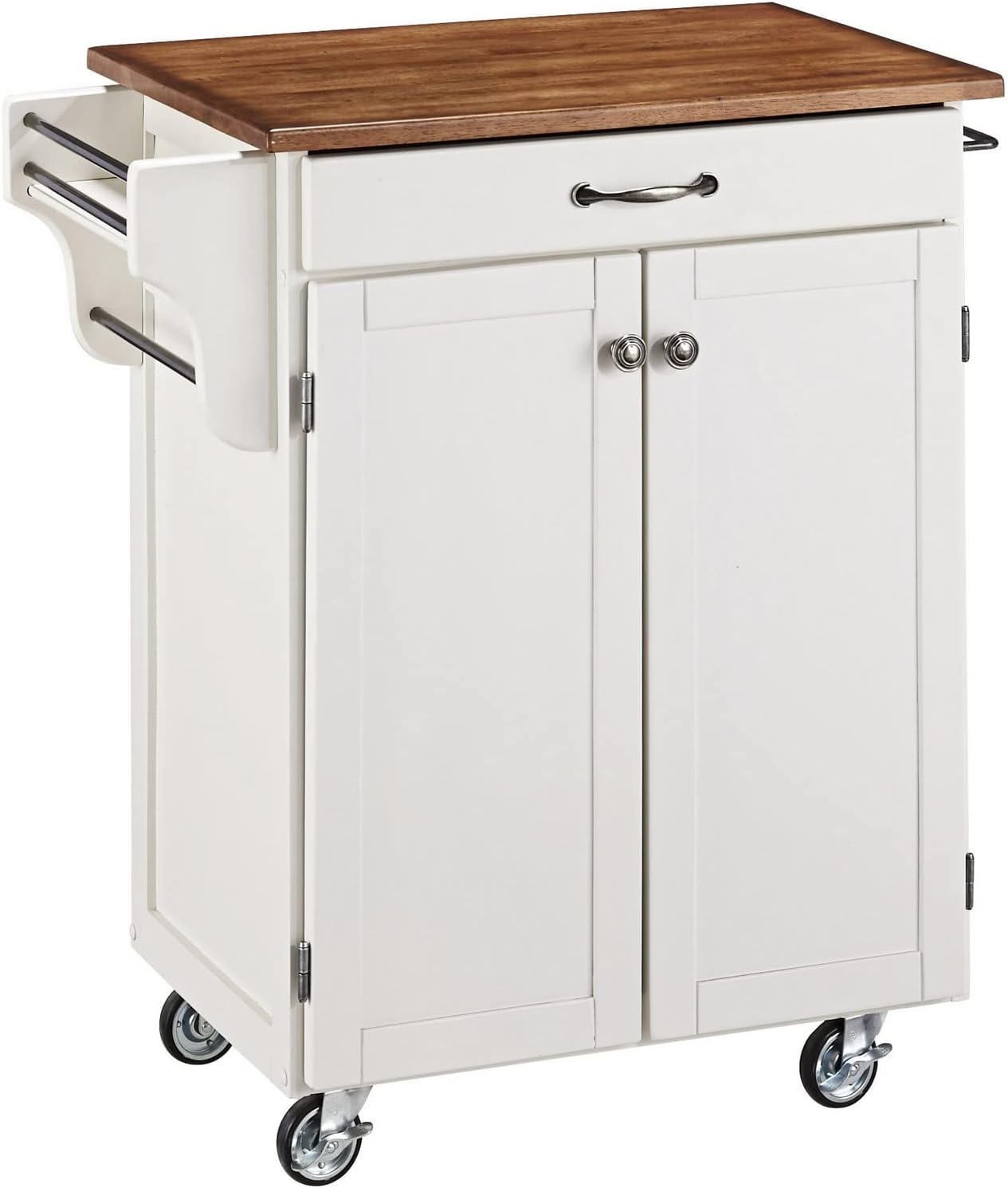 Homestyles Cuisine Kitchen Cart, Cherry, Oak Top