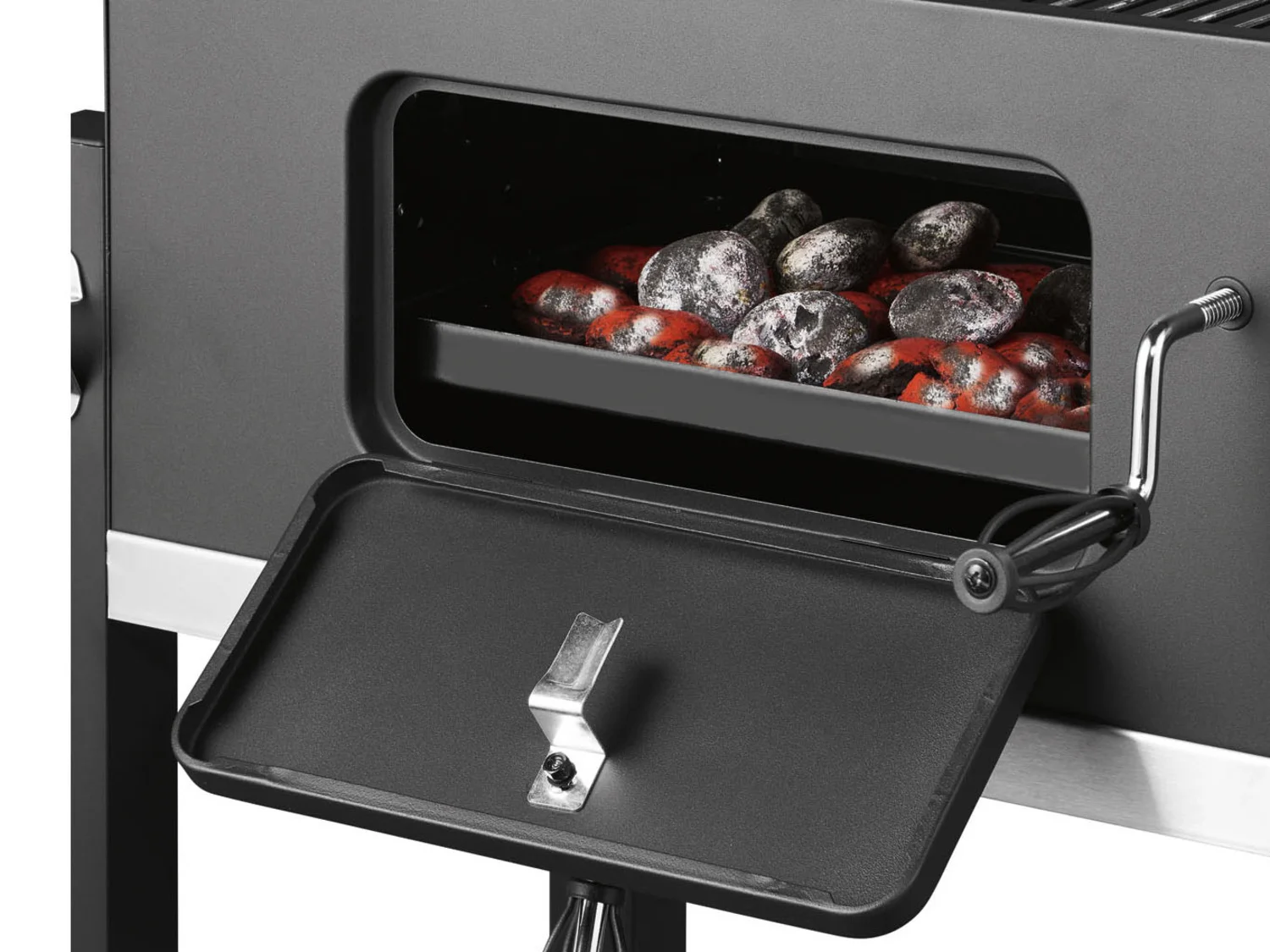 GRILLMEISTER comfort charcoal grill Toronto Click, with thermometer