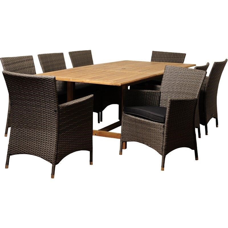 Decastro Rectangular 8 - Person 67'' Long Dining Set with Cushions