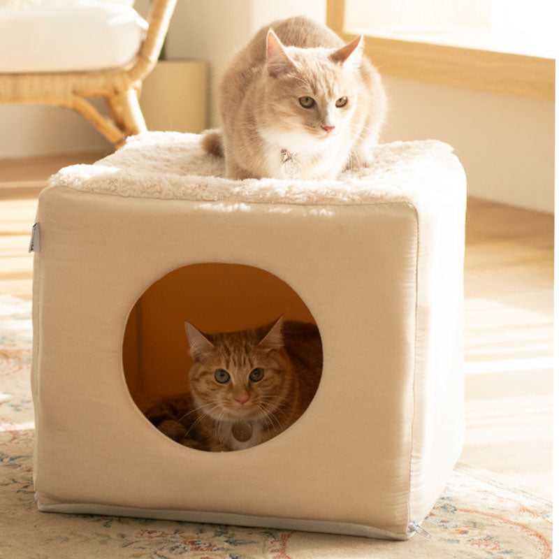 Enclosed Dual-Purpose Foldable Cat Sofa Bed