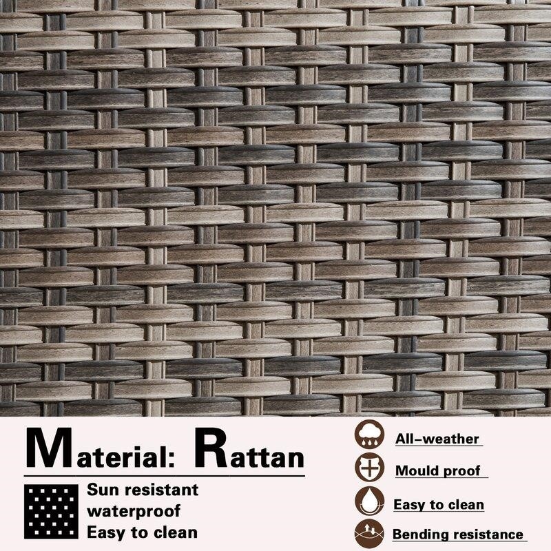 Harshil 6 Piece Rattan Sofa Seating Group with Cushions