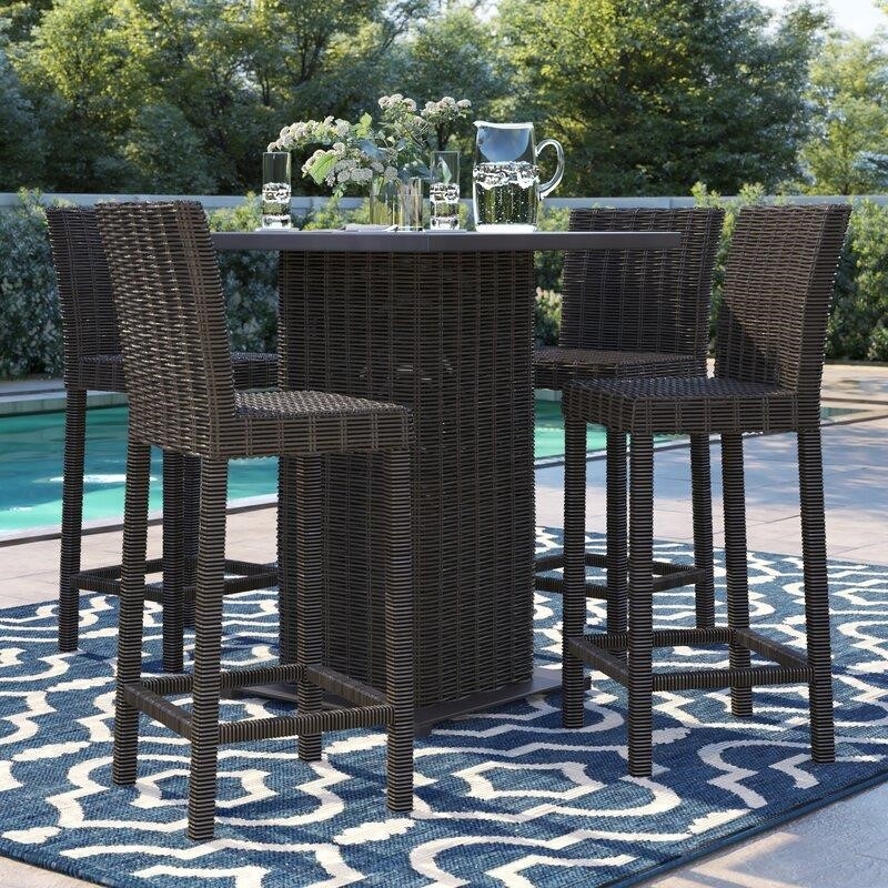 Fairfield Square 4 - Person 35.5'' Long Bar Height Dining Set