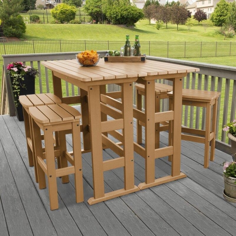 Regan Rectangular 4 - Person 54'' Long Bar Height Dining Set