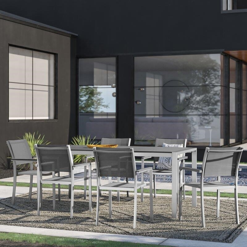 Rectangular 6 - Person 71'' Long Dining Set