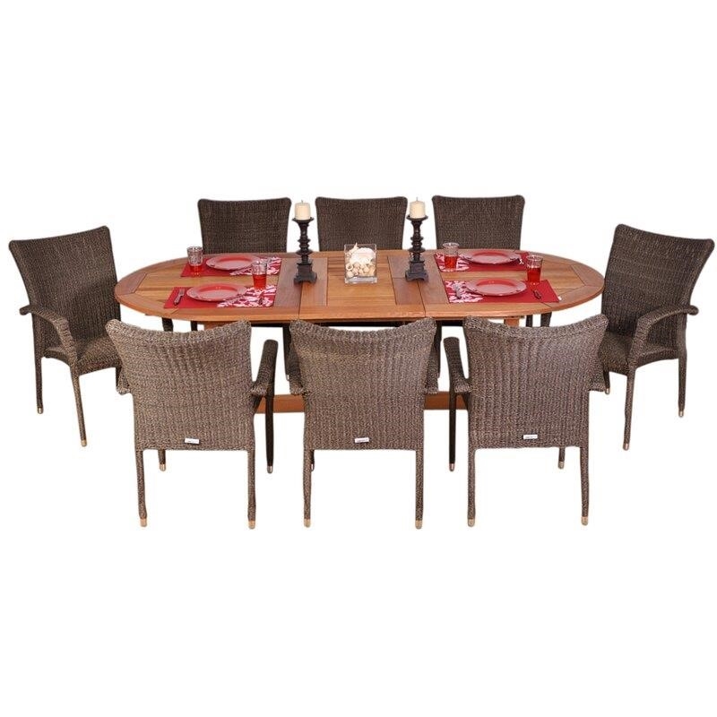 Eckman Oval 8 - Person 71'' Long Dining Set