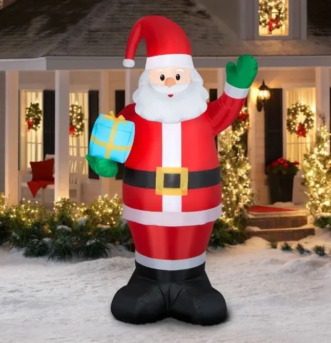 Christmas Inflatable Santa Claus  Includes Stakes 9 Feet