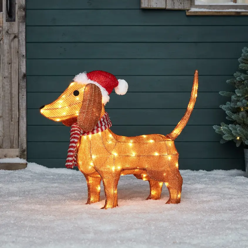 Dachshund Outdoor Christmas Figure