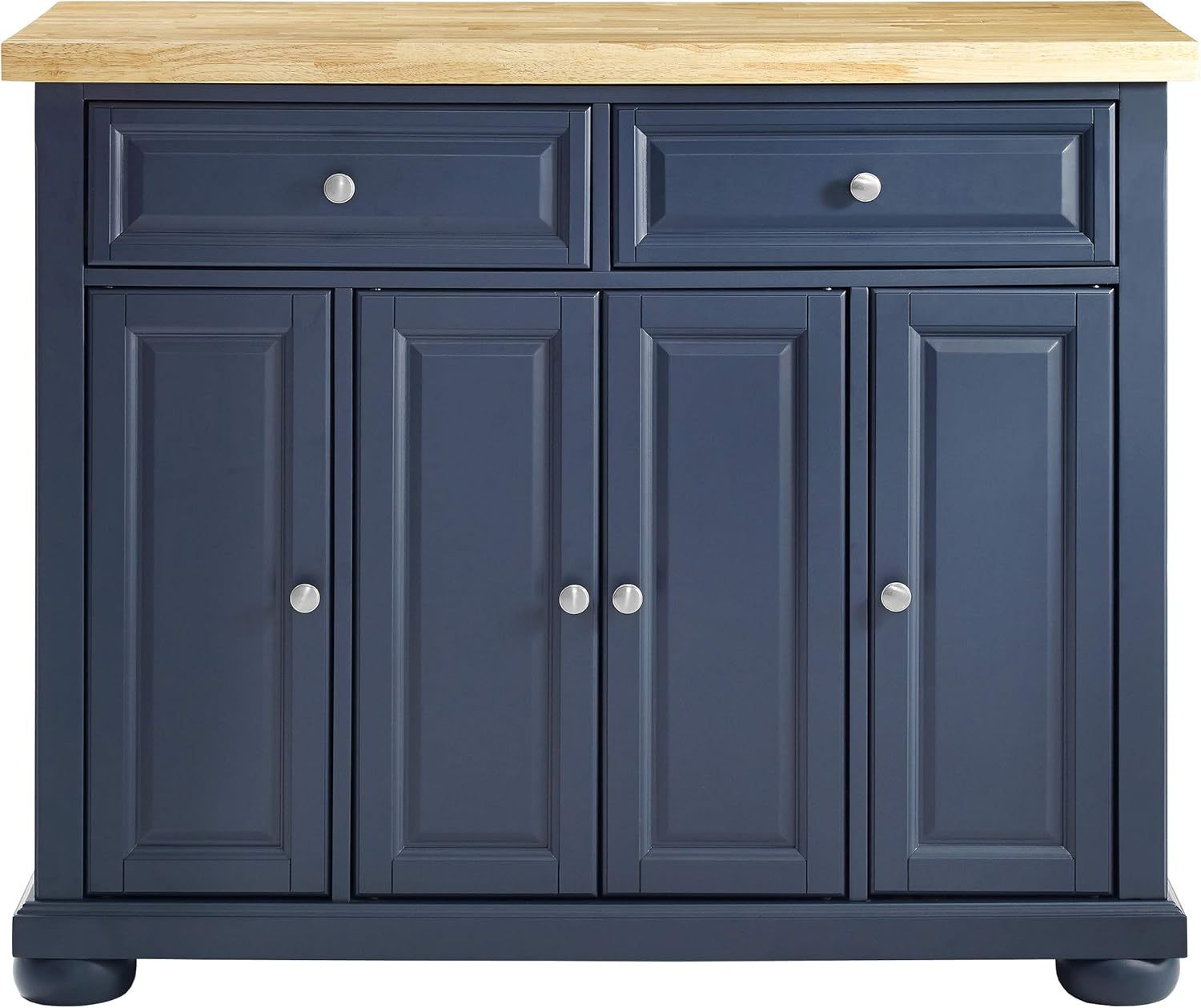 Crosley Furniture Madison Kitchen Island with Butcher Block Top, Navy