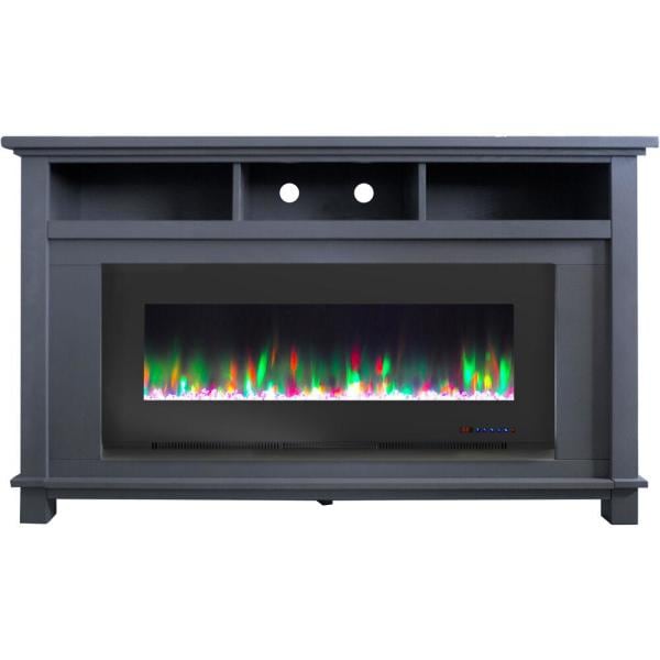 San Jose 58 in. Electric Fireplace in Slate Blue