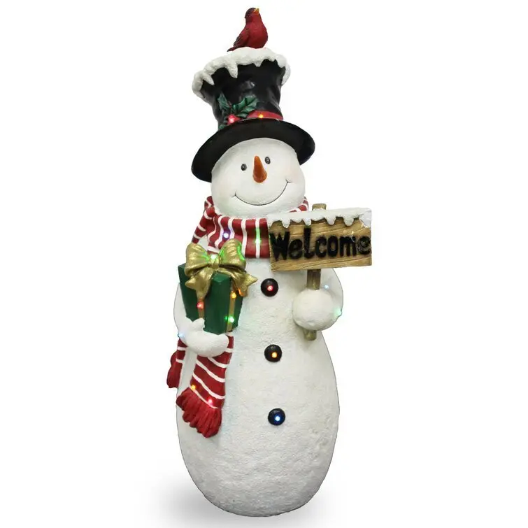 Lighted Snowman Figurine