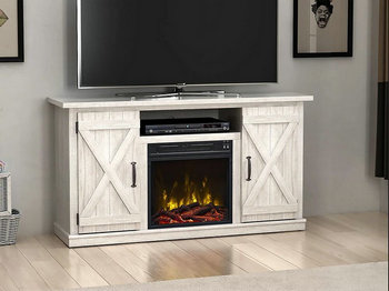 Killian Electric Fireplace Media Console in Sargent Oak