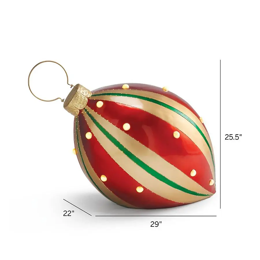 LED and Fiber-Optic Teardrop Yard Ornament