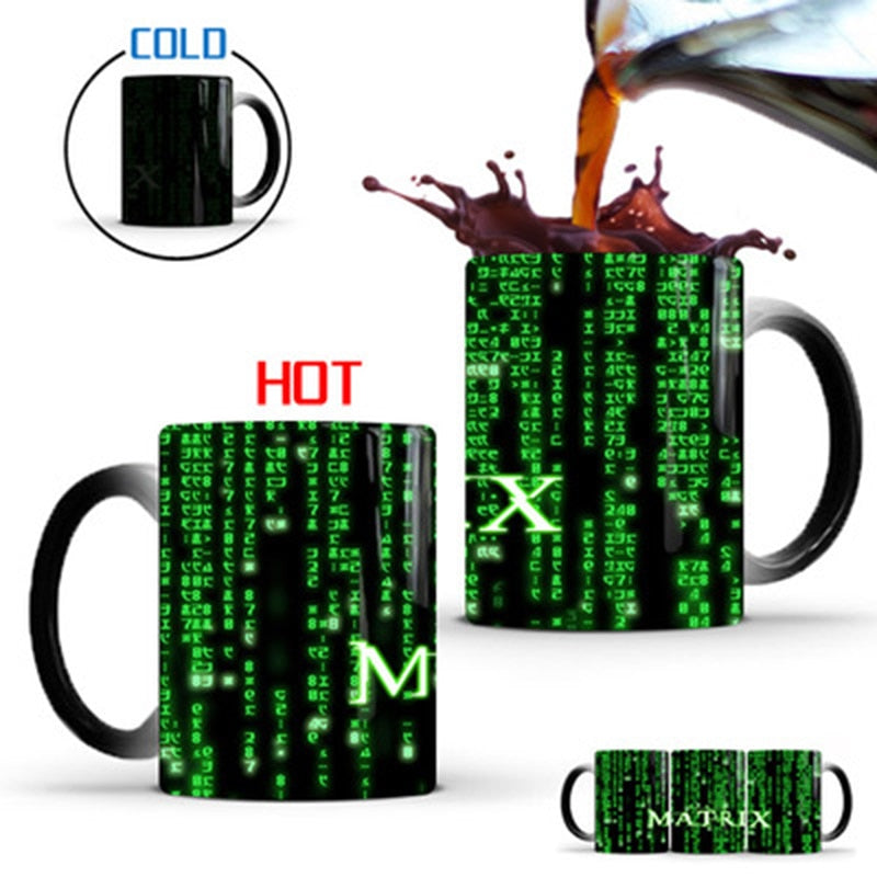 The Matrix Magic Mug Color Change Heat Sensitive Ceramic Coffee Mug Creative Tea Milk Ceramic Cup Gifts For Friends