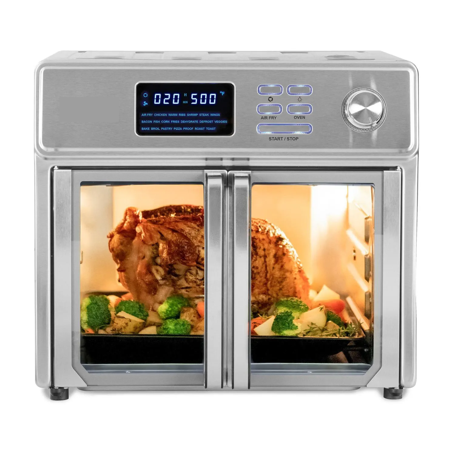 Digital Air Fryer Oven AFO 46045 SS 26 Quart 10-in-1 Countertop Toaster Oven & Air Fryer Combo Rotisserie, Broiler, Dehydrator, & More | 9 Accessories & Cookbook | 21