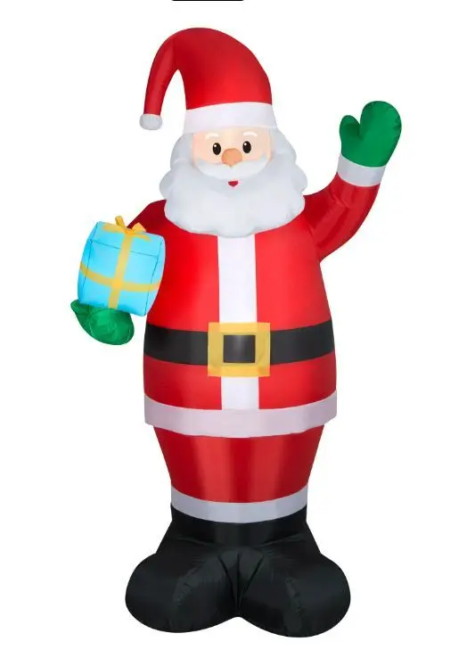 Christmas Inflatable Santa Claus  Includes Stakes 9 Feet