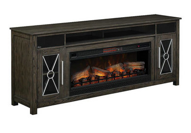 Heathrow Infrared Electric Fireplace Entertainment Center in Tifton Oak - 42MMS6342-O131