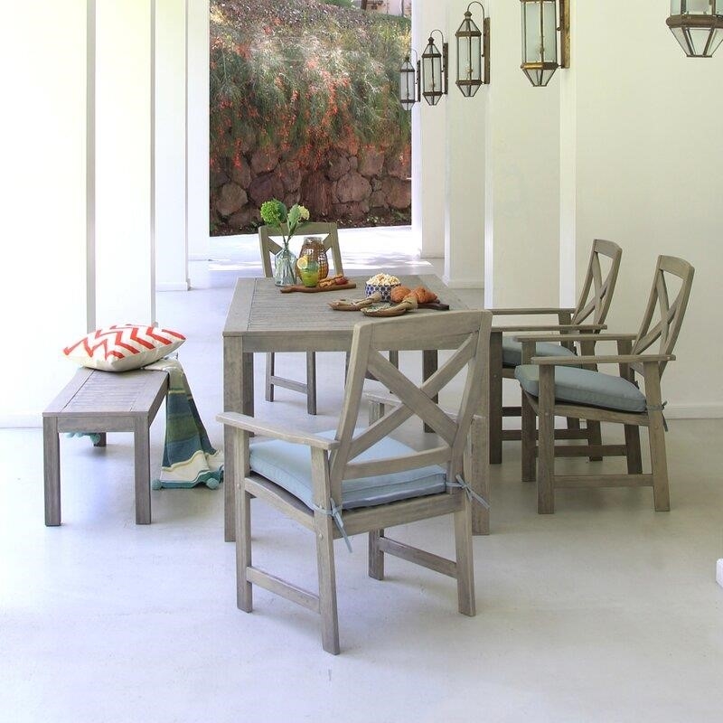 Wirksworth Rectangular 6 - Person 72'' Long Dining Set with Cushions