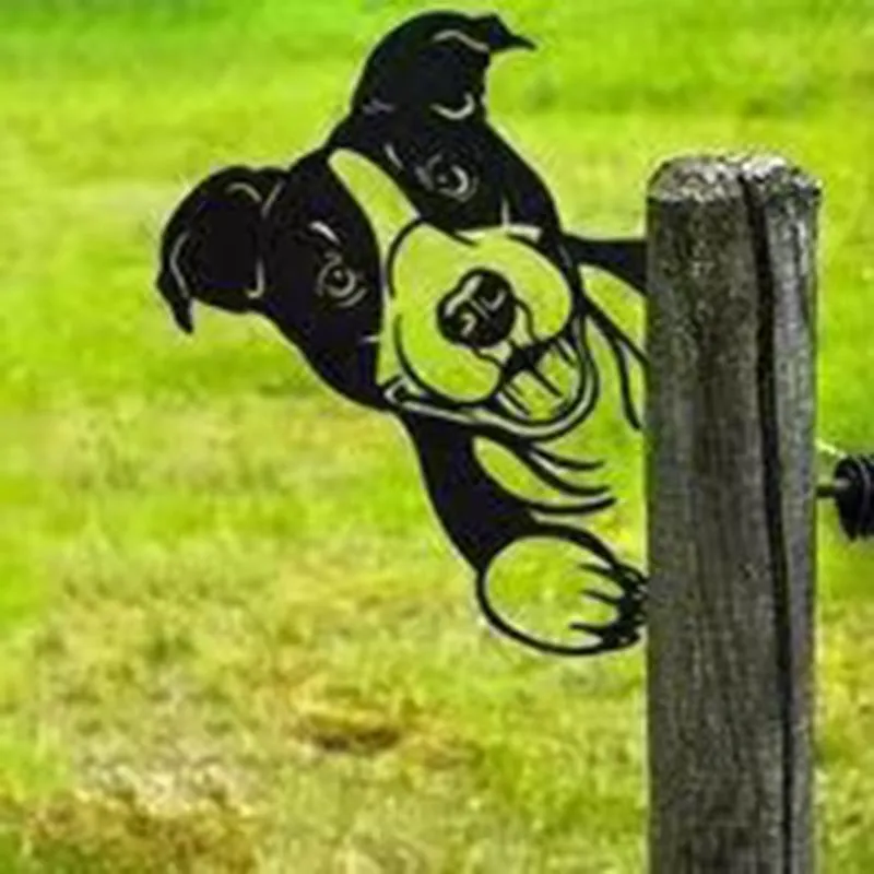 Garden Farm Peep Animals Metal Artwork Decoration