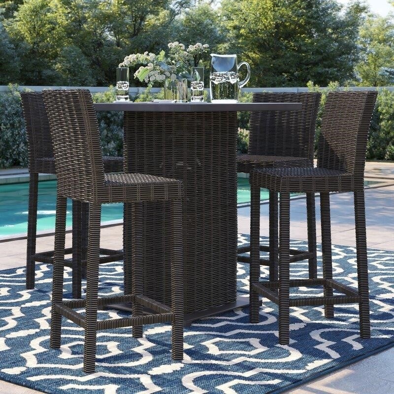 Fairfield Square 4 - Person 35.5'' Long Bar Height Dining Set