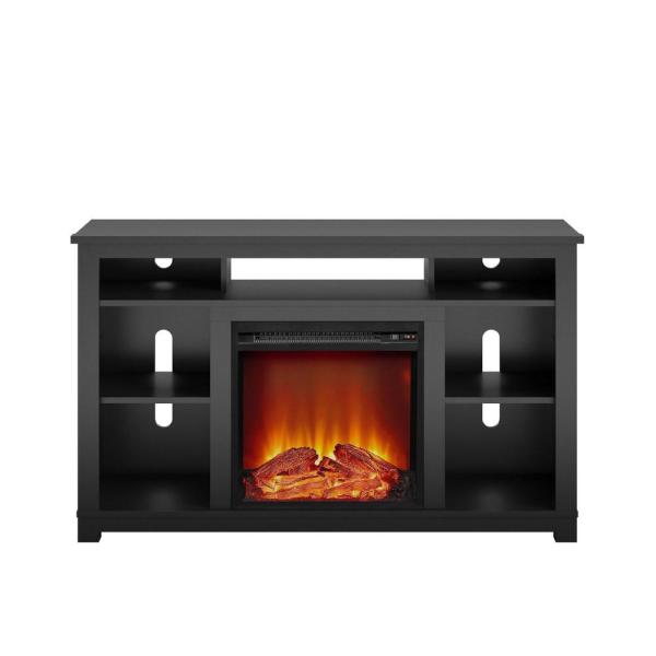 47.6 in. Domingo in Black Electric Fireplace TV Stand for TVs up to 55 in.