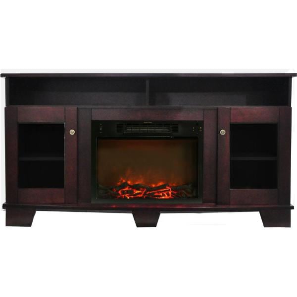 Savona 59 in. Electric Fireplace in Mahogany