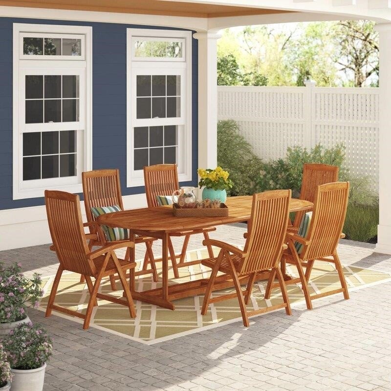 Amabel Oval 6 - Person 67'' Long Dining Set