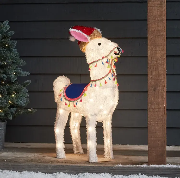 Alpaca Christmas Figure