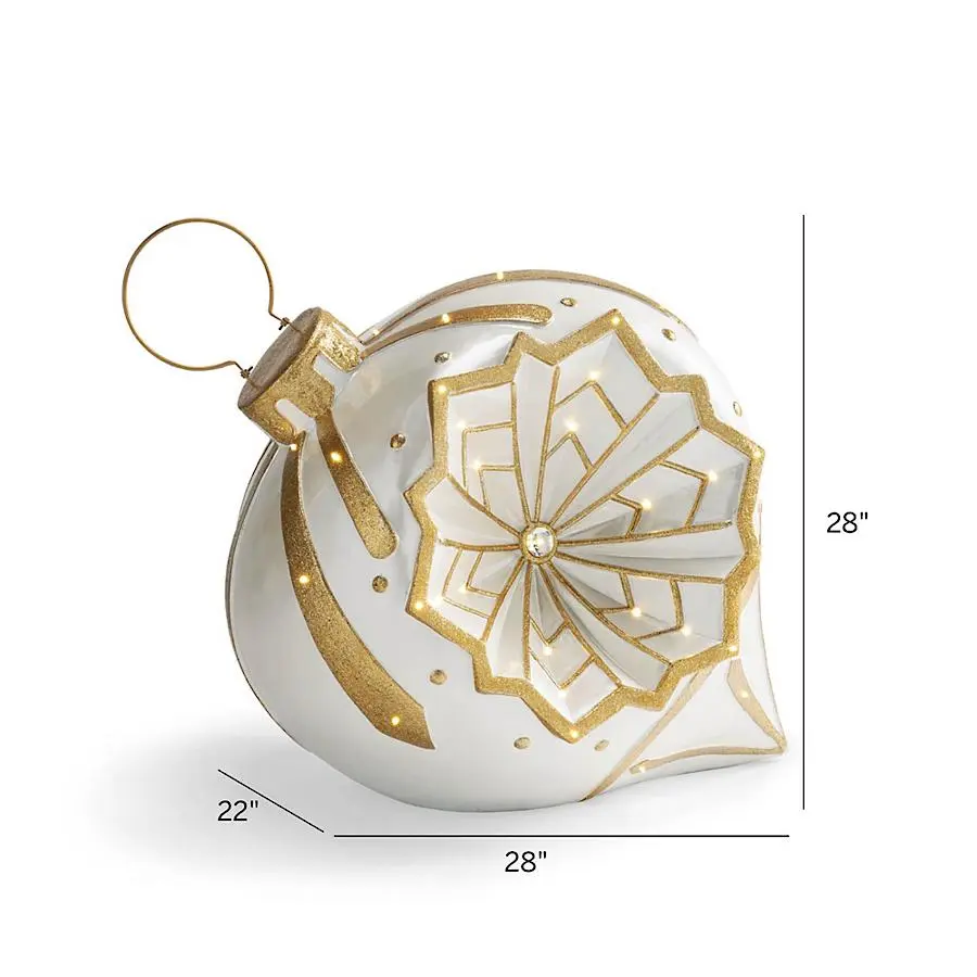 LED Snowflake Teardrop Yard Ornament