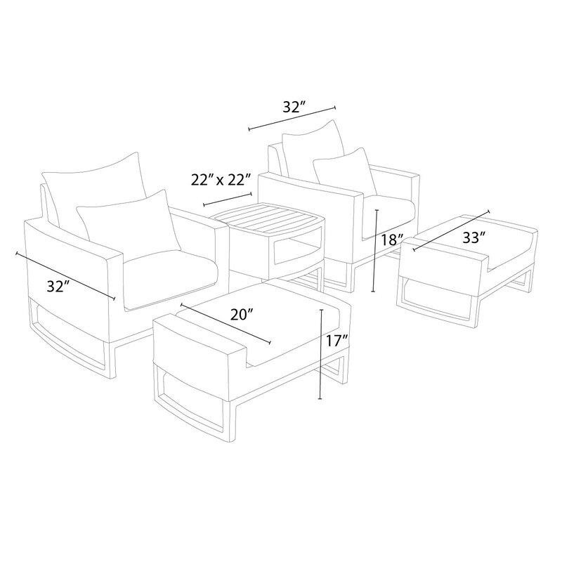Mcdougal 2 - Person Seating Group with Sunbrella Cushions
