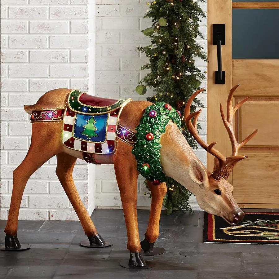 Ellesmere LED Feeding Reindeer