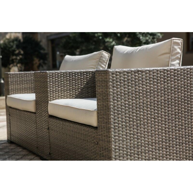 Wragby Wicker/Rattan 6 - Person Seating Group with Cushions