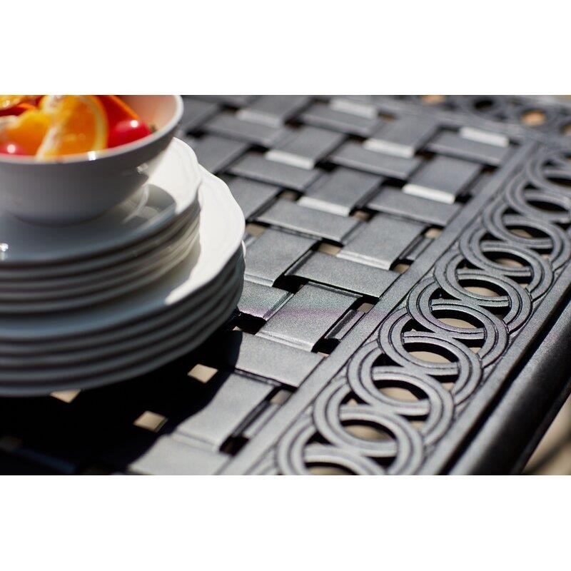 Battista Square 8 - Person 60'' Long Bar Height Dining Set with Cushions