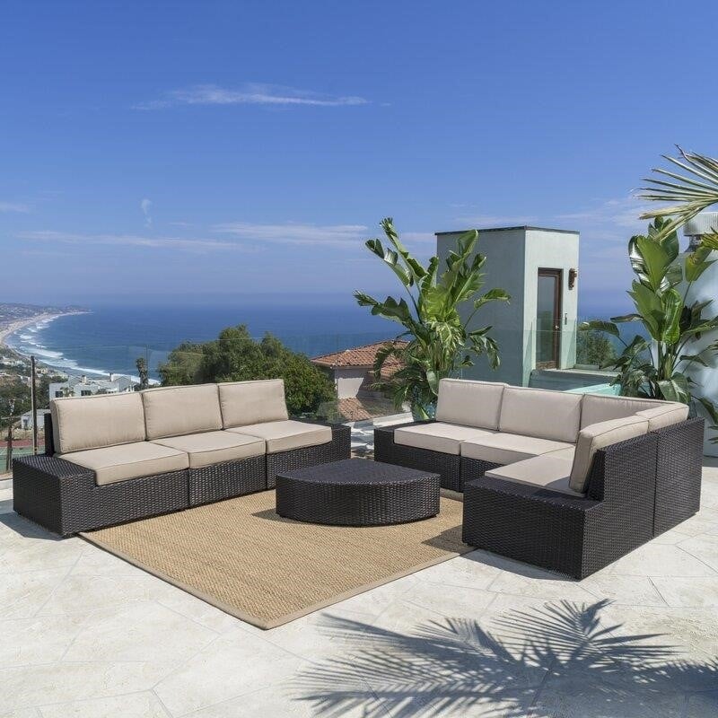 Grainne Metal 6 - Person Seating Group with Cushions