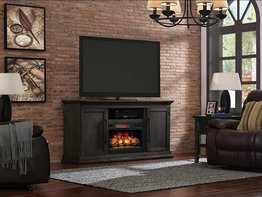 Ridgefield Infrared Electric Fireplace Entertainment Center in Cambridge Oak - 26MM6380-O159