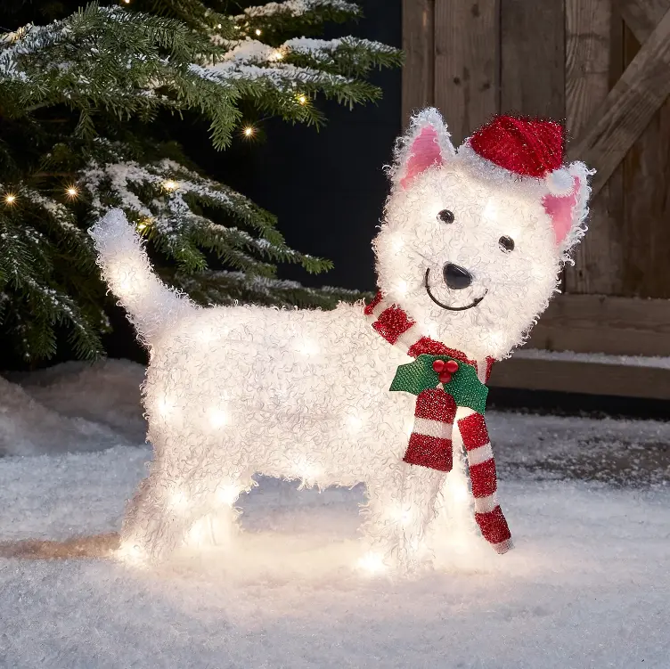 Westie Outdoor Christmas Figure