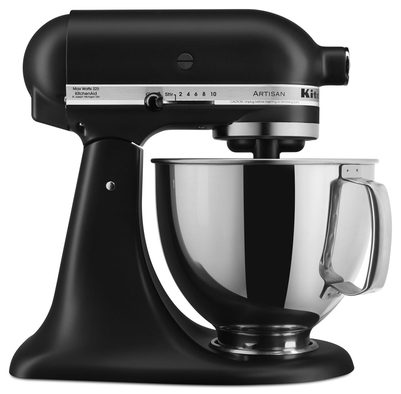 KitchenAid Artisan Series 5 Quart Tilt-Head Stand Mixer, Black Matte (KSM150PSBM)