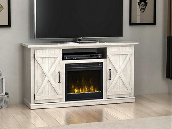 Killian Electric Fireplace Media Console in Sargent Oak