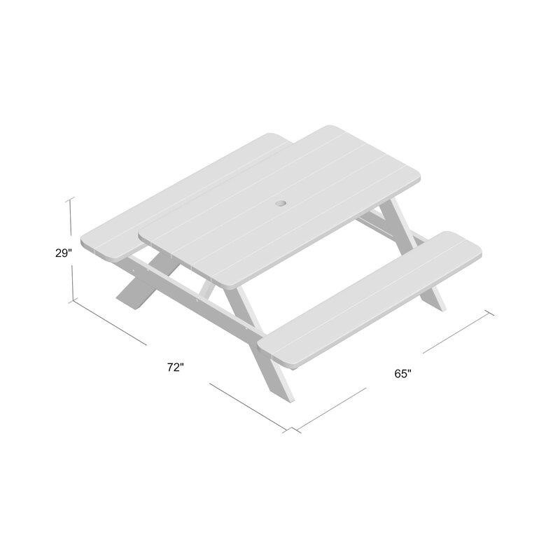 Park Rectangular 65'' Long Picnic Table