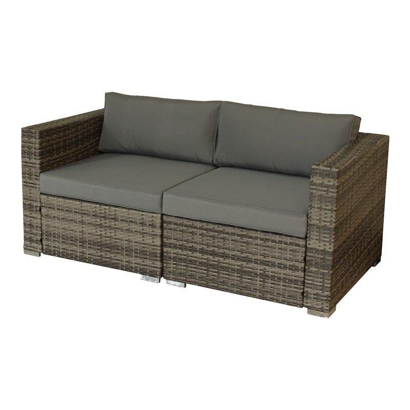 Epley Wicker/Rattan 9 - Person Seating Group with Cushions
