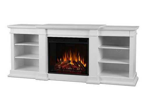 Fresno Electric Fireplace Entertainment Center in White - G1200E-W