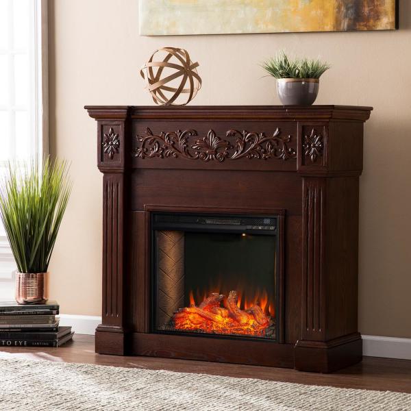 Stanton Alexa Enabled 44.5 in. W Electric Smart Fireplace in Rich Espresso