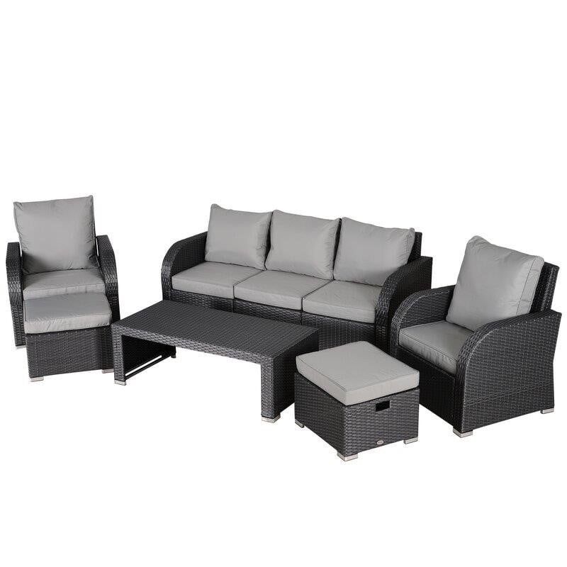 Jayden-John Wicker/Rattan 352 - Person Seating Group with Cushions